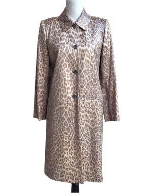 Darby Scott Leopard Print Topper Coat